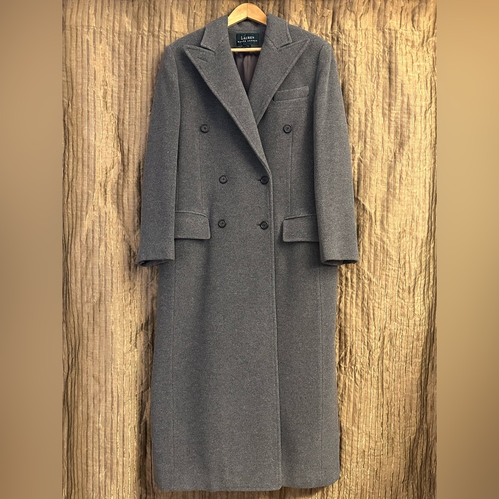 Lauren Ralph Lauren Long Grey Wool Coat